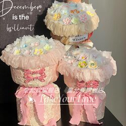 Finished Jingdezhen Ceramic Flower Bouquet Gift for Best Friend, Birthday Gift for Female Friend, Graduation, 520 Valentine's Day
