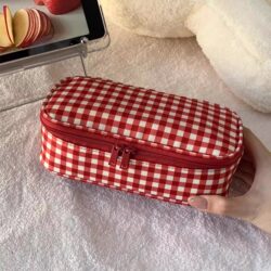 Red Cosmetic Bag for Women, Large Capacity Portable Toiletry Bag for Travel, Small Miscellaneous Bag, 2026 New Model