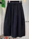 Large size women's clothing 2025 summer new fat mm high waist slim skirt women's mid-length A-line skirt large umbrella skirt