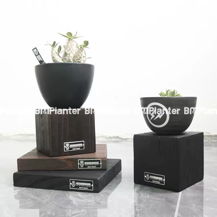 新品未使用 鶴仙園 kakusen-en woodblock woodcube NEIGHBORHOOD srl