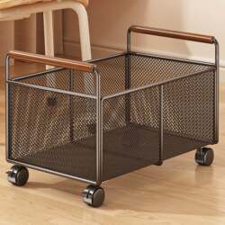 Book Storage Box Student Classroom Book Box Mobile Book Storage Rack Under-Desk Book Bag Trolley