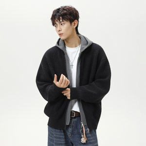 
SYP Japanese non-style boys autumn and winter holiday two-piece cardigan hooded sweater imitation deer plush lazy sweater jacket