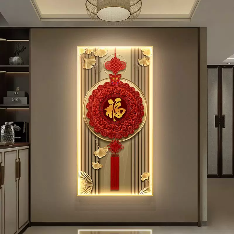 鲸鱼轻奢玄幻LED灯画玄关装饰画抽象高档客厅背景壁画走廊挂画-Taobao 