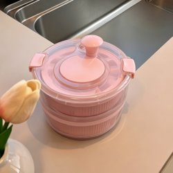 Vegetable Dehydrator Spinner, Household Fruit and Vegetable Spinner, Vegetable Washing Basin, Dehydration Basket, Draining Basket, Kitchen-Specific Creative Tool