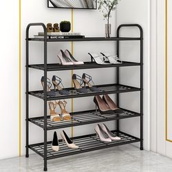 Simple Shoe Rack for Home Entrance, Movable Indoor Economical Dormitory Multi-Layer Dust-Proof Large-Capacity Shoe Cabinet