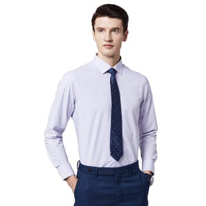 
Franizilla men's blue plaid shirt men's long-sleeved shirt business formal casual no-iron professional wear