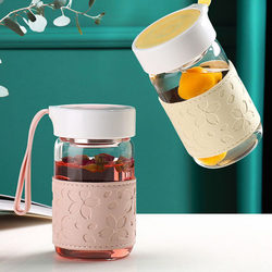 High Borosilicate High-Temperature Resistant Glass Cup for Women ins High-Quality Glass Water Cup for Women, Portable Small Tea Cup