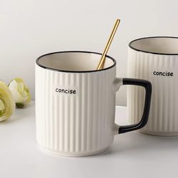 Japanese-Style Ceramic Mug for Women, Summer Couple's Drinking Cup, Home Office Coffee Cup, Tea Cup for Men
