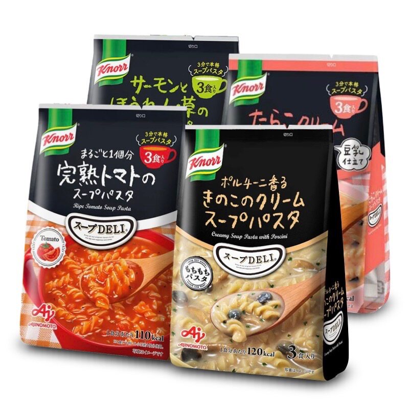 Низкокалорийная паста Ajinomoto Knorr 3 порции томаты грибы шпинат лосось японская лапша быстрого приготовления лапша быстрого приготовления лапша быстрого приготовления