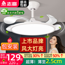 Chigo Invisible Fan Light for Home Living Room, Dining Room, Modern Minimalist Bedroom, 2026 New Model Smart Ceiling Fan Light