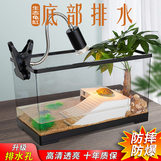 Turtle tank home with sun terrace climbing platform ecological acrylic ...