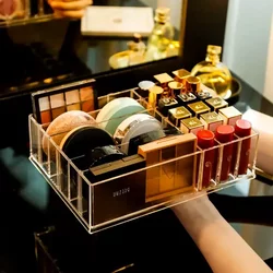 Lipstick Box Storage Box Desktop Cosmetics Organizer Rack Internet-Famous Dressing Table Multi-Compartment Large Capacity Organizer Box for Home Use