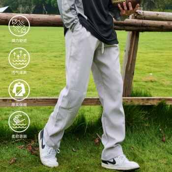 Wabrave woven and fleece pants sports outdoor fitness running training, warm loose casual tide men and women
