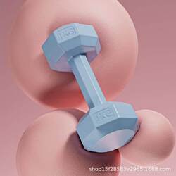 Adjustable Weight Dumbbells 2.5kg Women's Fitness Home Equipment Slimming Belly Barbell Kettlebell Rubber-Coated Dumbbells
