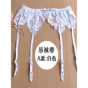 Add large size lace triangular hanging socks sexy long stockings, net socks, non -slip straps
