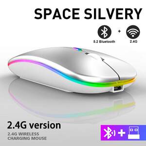 
Bluetooth Dual Mode Wireless Mouse Rechargeable Silent Silent Computer Laptop Mobile Phone Tablet Universal Accessory
