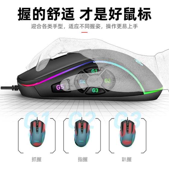 
Full speed 10RGB macro definition 12800DPI wired RGB gaming mouse computer accessories manufacturer direct sales high DPI