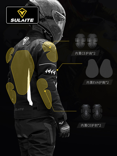 Sulaite Summer Motorcycle Suit - Breathable Canvas Racing Suit