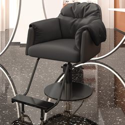 Hair Salon Chair, Barber Chair, Trendy Hair Salon Special High-End Barber Shop Seat, Hair Cutting Stool, Stainless Steel Hairdressing Chair