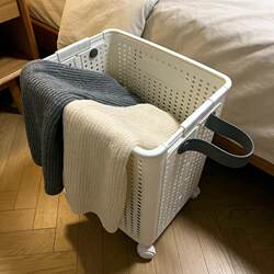 Folding Dirty Laundry Basket, Household Laundry Basket, Large Storage Basket, Dirty Clothes Hamper, Balcony Bathroom Dirty Clothes Storage Basket