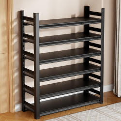 Steel Household Shoe Rack, Indoor Multi-Layer Entryway Floor-Standing Moisture-Proof Iron Art Storage Shelf, Foyer Storage Shoe Cabinet