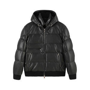 
ANDREW MACKENZIE Men's Autumn and Winter Comfortable Sheep Leather Duck Down Thick Down Jacket