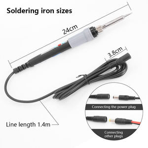 
Low voltage 12v 24v car soldering iron set outdoor car plug soldering iron crocodile clip energized xt60