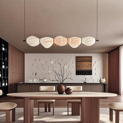 Wabi-Sabi Style Special-Shaped Chandelier Designer Bar Table Silk Lamp Popular Bar Lighting Bed and Breakfast Restaurant Strip Lamp