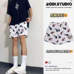 American-Style Basketball Star Shorts, Fake Two-Piece Pants, Knee-Length Shorts, High Street Fitness Casual Breathable Summer Wear