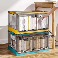 Storage Box Foldableable Student Classroom Book Storage Box Book Box Book Storage Box Transparent Book Storage Box