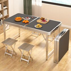 Outdoor Folding Table for Street Stalls, Night Markets, Portable and Simple, Suitable for Outdoor Camping, Dining Table, Household Aluminum Alloy Writing Desk