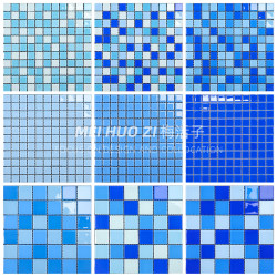 Meihuozi Crystal Glass Swimming Pool Mosaic Tiles Outdoor Pool Fish Pond Hot Spring Pool Bathroom Wall Tiles