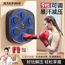 Snd Schneider Smart Music Boxing Machine for Home Use, Wall-Mounted Electronic Target Training Equipment for Adults and Children