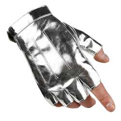 Half-Finger Gloves for Men, Punk Style, Korean Version, for Performance, Street Dance, Runway Shows, Fingerless, Non-Slip, for Outdoor Sports