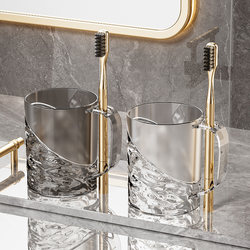 New Household Mouthwash Cup, Bathroom Wash Cup, Toothbrush Cup, Transparent, High Appearance Value, High Temperature Resistant Toothbrush Cup