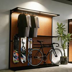 No-Drill Pegboard Wall-Mounted Storage Rack for Camping Gear, Ski Rack, and Bicycle Hanging