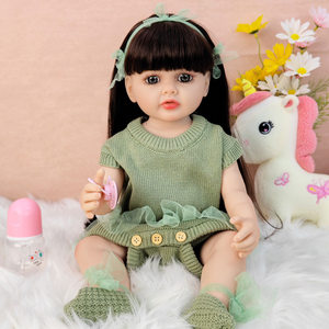 
Smart dialogue rebirth doll simulated baby doll soft glue girl toy can take a bath 55cm birthday gift