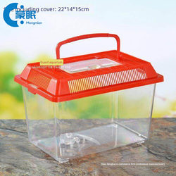 Turtle Tank Large, Medium, and Small Sizes Children's Backpack Transparent Pet Feeding and Transport Box Plastic Goldfish Tank Turtle Tank Placement