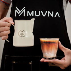 Muvna Italian Coffee Milk Frothing Pitcher 304 Stainless Steel Large Milk Jug 350/450ml Latte Art Cup Milk Foam Cup