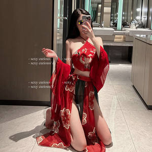 Hanfu pajamas, big size fat MM court super immortal princess costume, noble concubine sexy ancient style female nighttime dresses