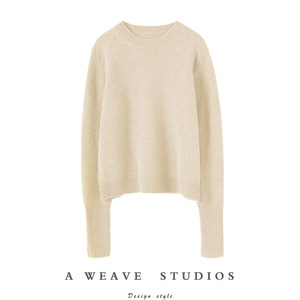 What catches the eye is the heart! Thickened cashmere sweater 100 pure cashmere women's round neck pullover sweater new autumn and winter style