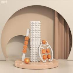 Foam Roller Massager Complete Set for Muscle Relaxation, Yoga Mat, Roller, Spiked Roller, High Hardness Solid Leg Roller