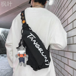 Trendy Crossbody Bag for Men ins Sports Waist Bag Casual Fashion Shoulder Bag for Female Students Personalized Small Crossbody Bag Chest Bag