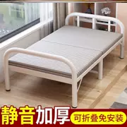 Giường đơn gấp rộng một mét tiên tiến Giường đơn gấp di động dành cho người lớn đi kèm giường có thể ngả bằng gỗ