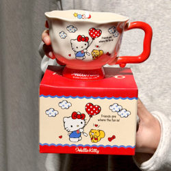 Sanrio Genuine Ceramic Mug Hellokitty Household Drinking Cup Office Coffee Cup Birthday Gift