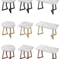 Milk tea shop table chair cafe negotiation imitation marble round square table dessert shop snack fast food shop dining table combination