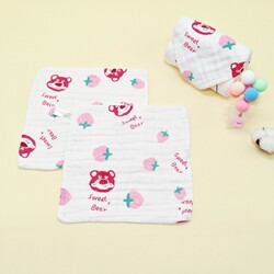 Seersucker Towel Kidsren's Pure Cotton Gauze Towel Male and Female Baby Handkerchief Saliva Soft Skin-Friendly Baby Square Towel