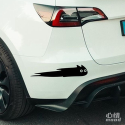 Mood Car Stickers | Cute Cat Shadow Car Body Surface Decoration That Can Cover Scratches, Black Stickers