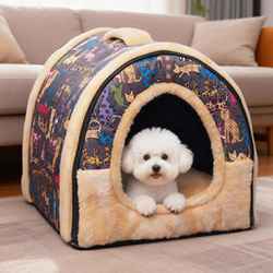 Dog House, Winter Warm Dog House, Enclosed and Safe Dog Sleeping Den, Cat Tent, Suitable for All Seasons, Small Dog and Cat House