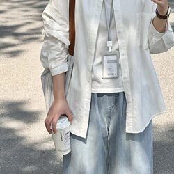 Jiajia Tree White Shirt for Women, Spring and Summer New Style, French High-End Loose Polo Collar Long-Sleeve Top, Sun Protection Jacket